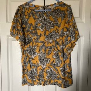 LOFT floral print blouse